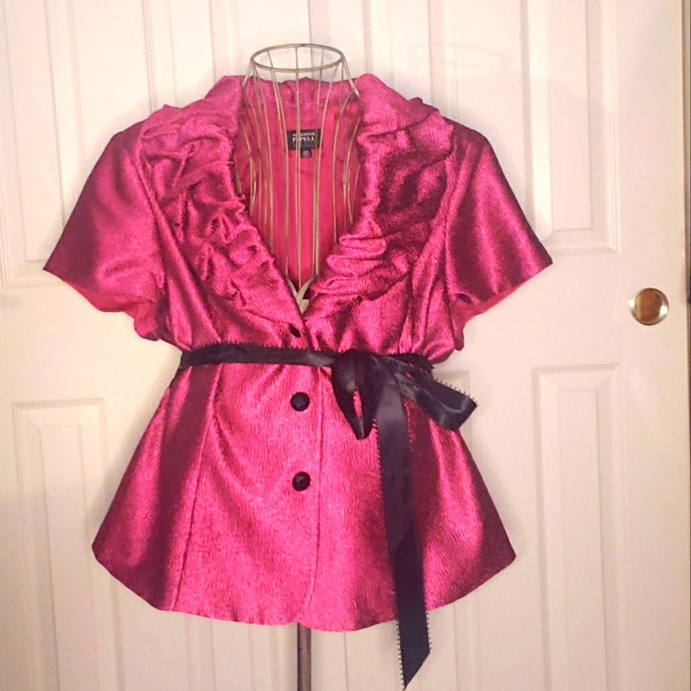Adrianna Papell Fuschia Jacket/Blouse Size 22W
